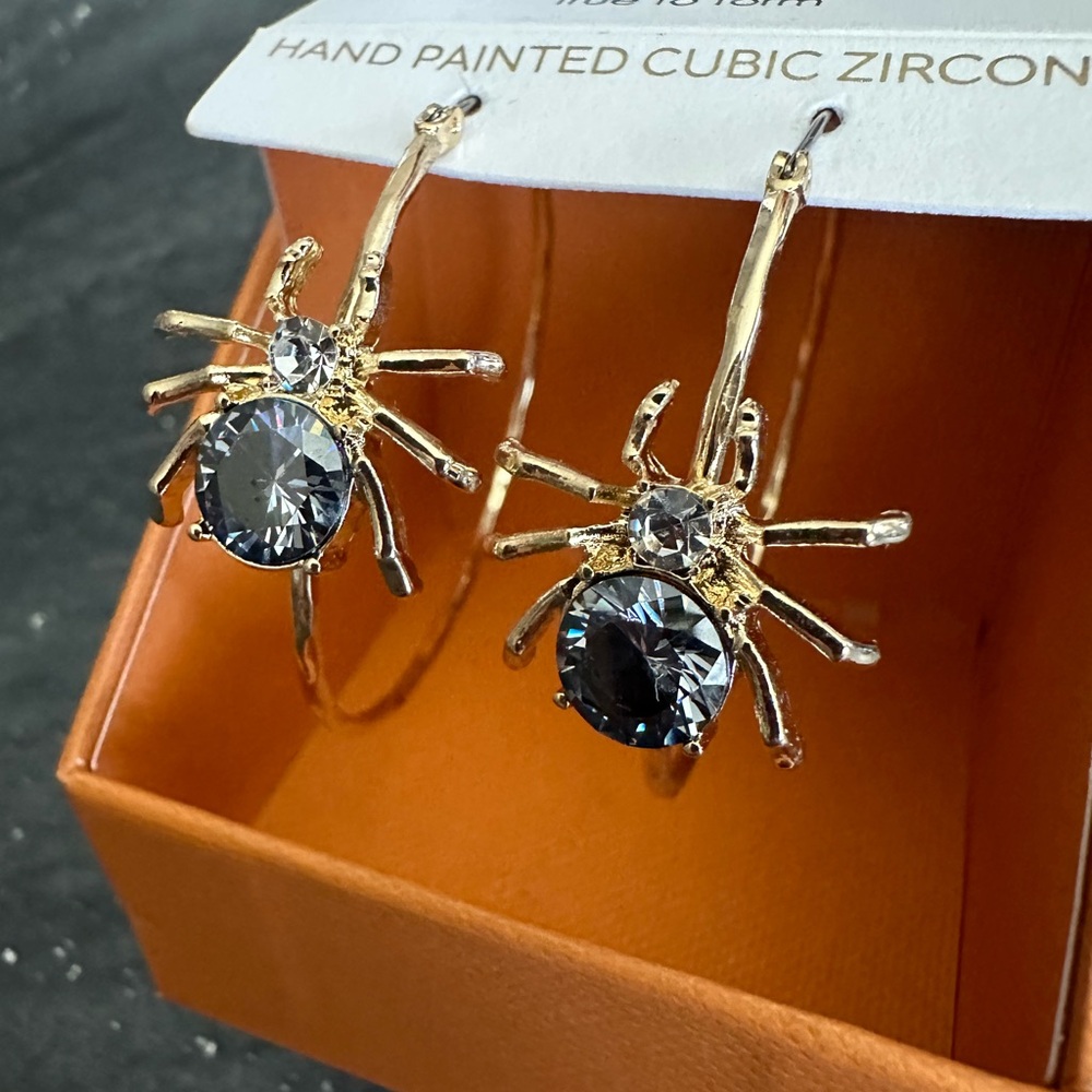 True to Forme Gold and Cubic Zirconia Hoop Earrings